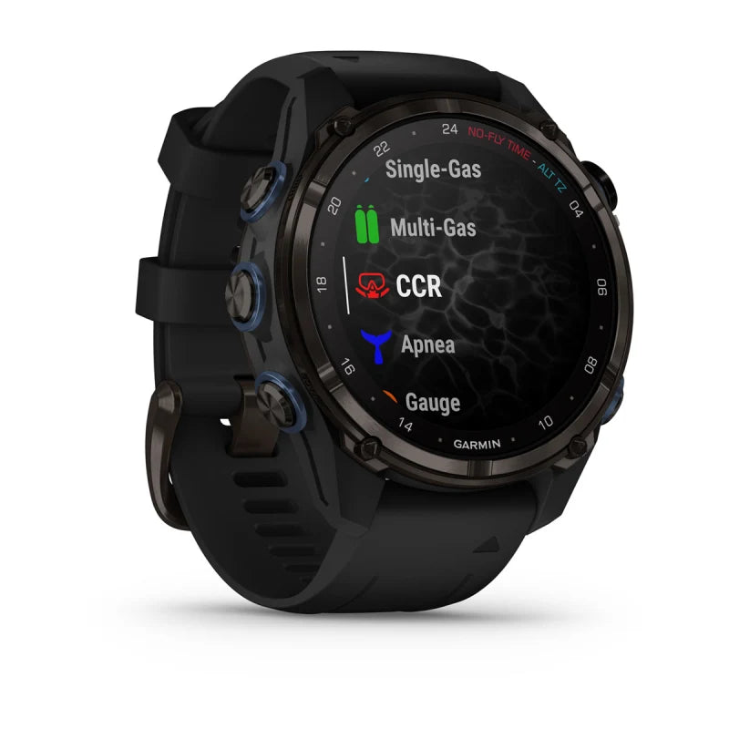 Garmin Descent Mk3i, 43 mm, titanio DLC gris carbono con correa de silicona negra (010-02753-10)