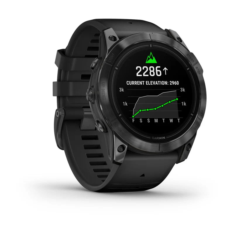 Garmin Epix Pro (Gen 2), edición estándar de 51 mm, gris pizarra con correa negra (010-02804-20)