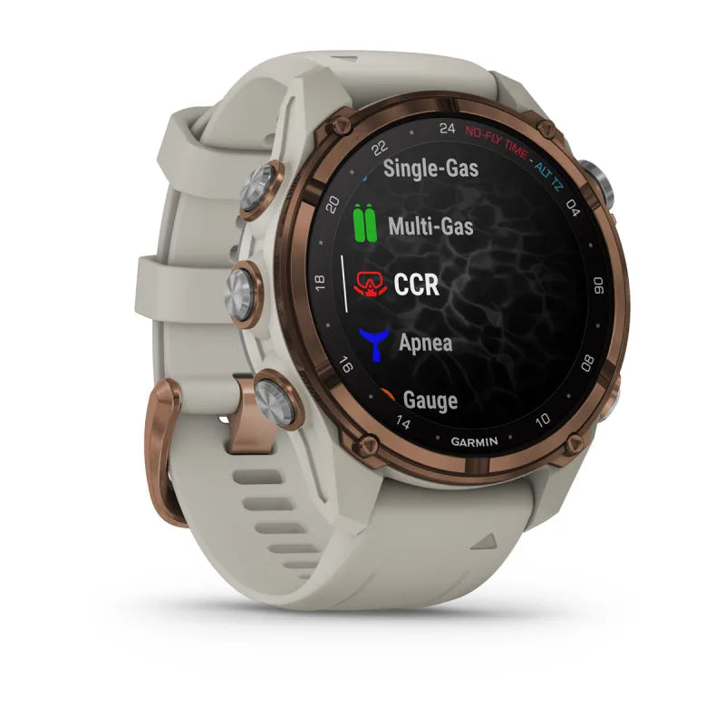 Garmin Descent Mk3i, 43 mm Bronze PVD Titanium with French Gray Silicone Band (010-02753-13)