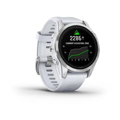 Garmin Epix Pro (Gen 2), 42 mm Édition Standard Argent avec bracelet Whitestone (010-02802-00)