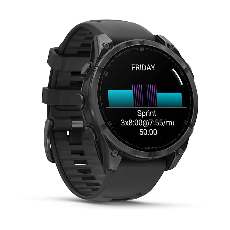 Garmin Fenix ​​8, 47 mm AMOLED, gris pizarra con correa de silicona negra (010-02904-00)