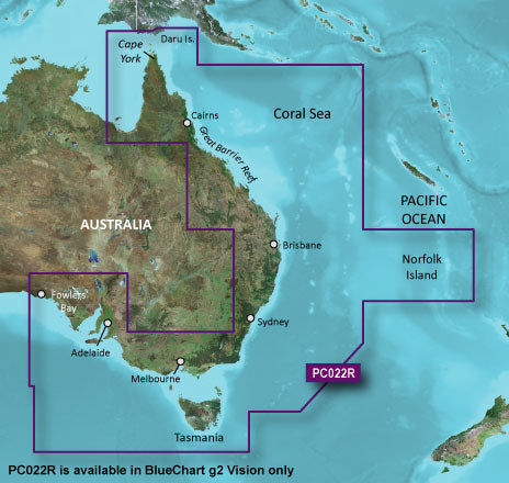 Garmin Bluechart G2 Vision East Coast Australia (010-C0756-00)