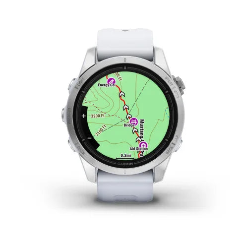 Garmin Epix Pro (Gen 2), 42 mm Édition Standard Argent avec bracelet Whitestone (010-02802-00)