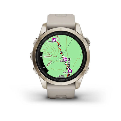 Garmin Epix Pro (Gen 2), edición zafiro de 42 mm, dorado suave con correa color arena claro (010-02802-10)