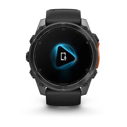 Garmin Fenix ​​8, 51 mm AMOLED, gris ardoise avec bracelet en silicone noir (010-02905-00)