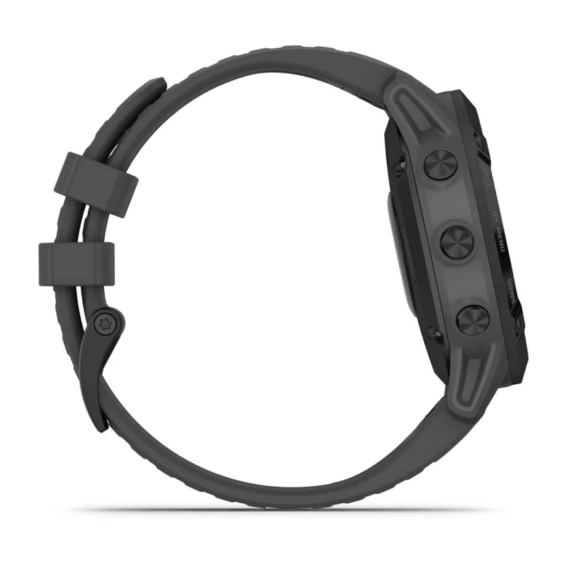 Garmin Fēnix 6, Pro Solar Edition, color negro y correa gris pizarra (reacondicionado certificado por Garmin) 