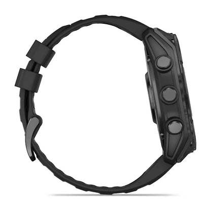 Garmin Fenix ​​8, 51 mm AMOLED, gris ardoise avec bracelet en silicone noir (010-02905-00)