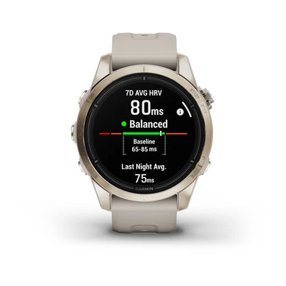 Garmin Epix Pro (Gen 2), edición zafiro de 42 mm, dorado suave con correa color arena claro (010-02802-10)