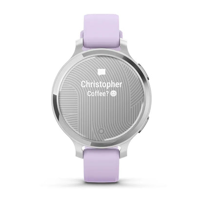 Garmin Lily 2 Active Silver con correa de silicona en color morado jazmín (010-02891-01)