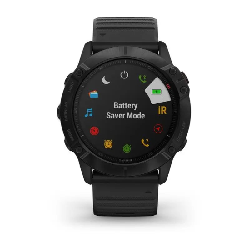 Garmin Fenix 6X Pro, Black with Black Band (Garmin Certified Refurbished)