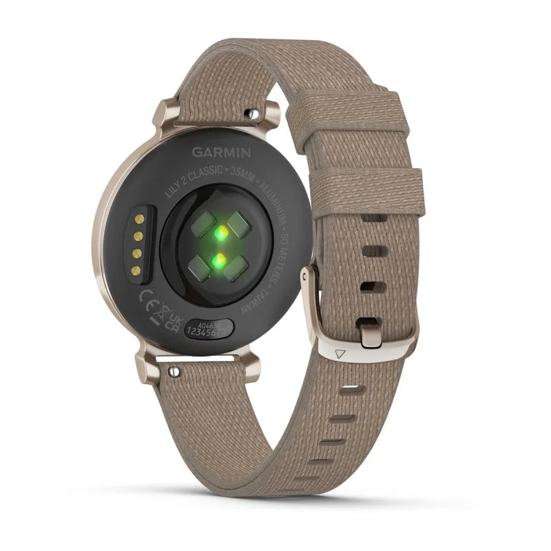 Garmin Lily 2 Classic Crème Or avec Bracelet en Nylon Café (010-02839-14)