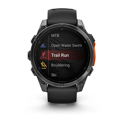 Garmin Fenix ​​8, 47 mm AMOLED, gris pizarra con correa de silicona negra (010-02904-00)