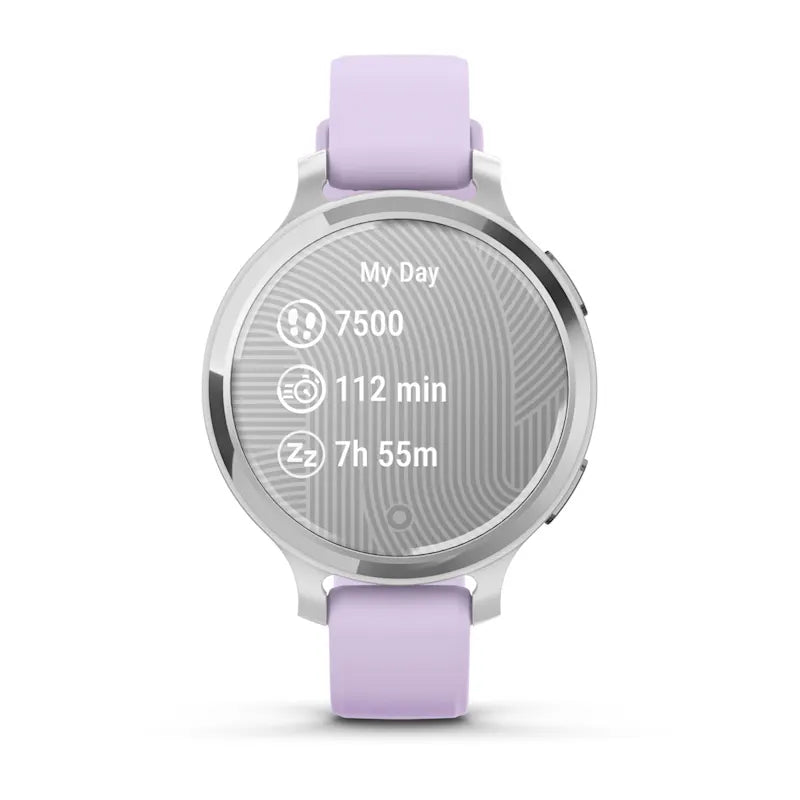 Garmin Lily 2 Active Silver con correa de silicona en color morado jazmín (010-02891-01)