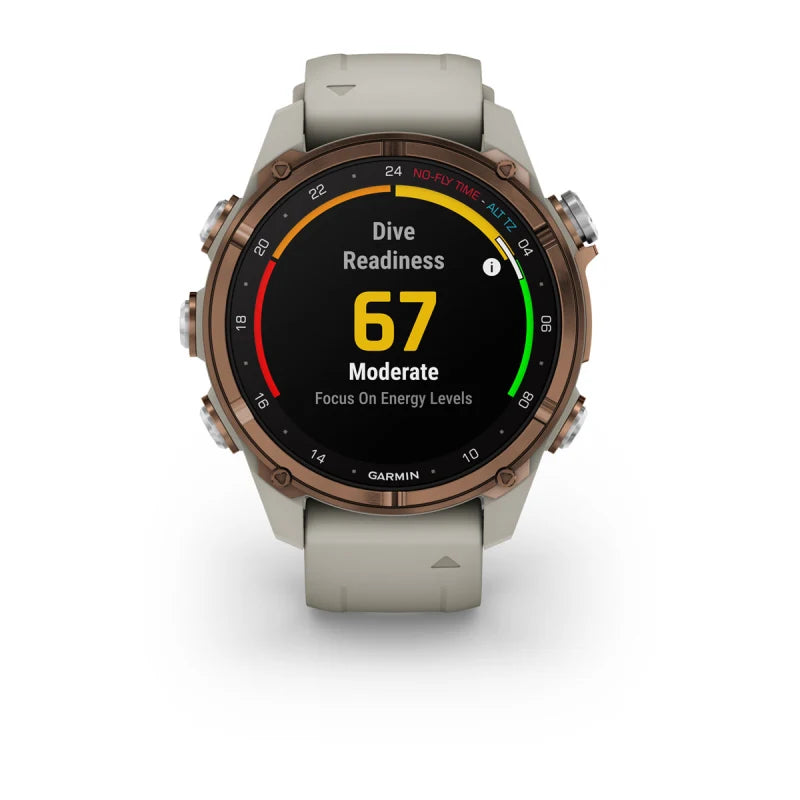 Garmin Descent Mk3i, 43 mm Bronze PVD Titanium with French Gray Silicone Band (010-02753-13)