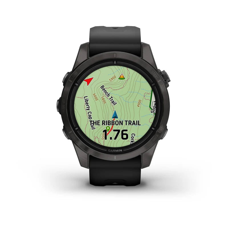 Garmin Epix Pro (Gen 2), 42 mm Sapphire Edition Carbon Gray DLC Titanium avec bracelet noir (010-02802-14)