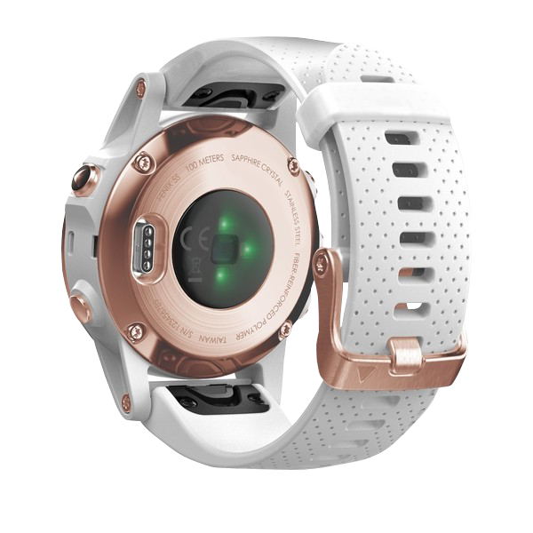 Garmin Fenix 5S Sapphire Rose Goldtone w/ White Band (010-01685-16)