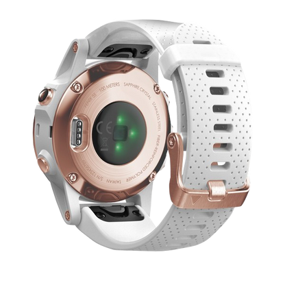 Garmin Fenix 5S Sapphire Rose Goldtone w/ White Band (010-01685-16)