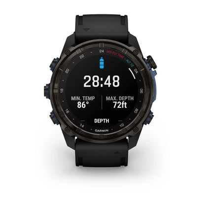 Garmin Descent Mk3i, 51 mm Carbon Gray DLC Titanium with Black Silicone Band and Descent T2 Transceiver