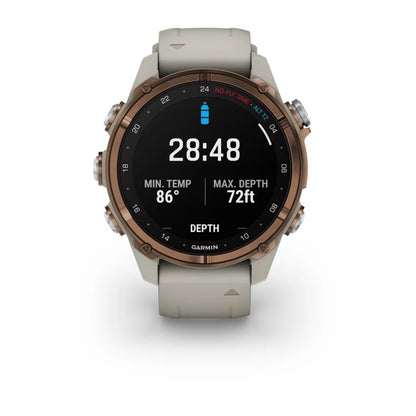 Garmin Descent Mk3i, 43 mm Bronze PVD Titanium with French Gray Silicone Band (010-02753-13)