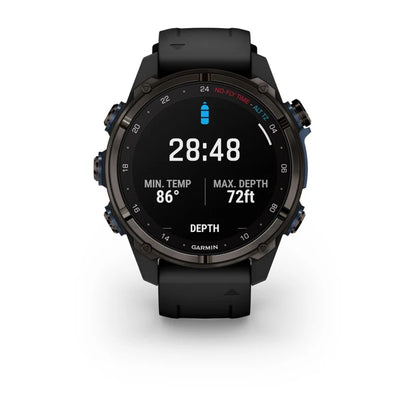 Garmin Descent Mk3i, 43 mm, titanio DLC gris carbono con correa de silicona negra (010-02753-10)