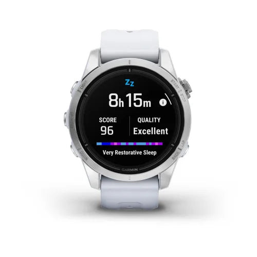 Garmin Epix Pro (Gen 2), 42 mm Édition Standard Argent avec bracelet Whitestone (010-02802-00)