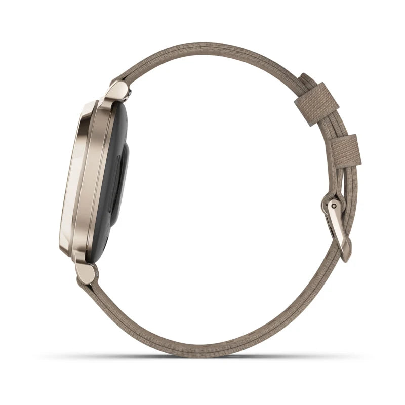 Garmin Lily 2 Classic Crème Or avec Bracelet en Nylon Café (010-02839-14)