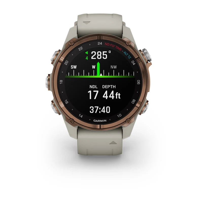 Garmin Descent Mk3i, 43 mm Bronze PVD Titanium with French Gray Silicone Band (010-02753-13)