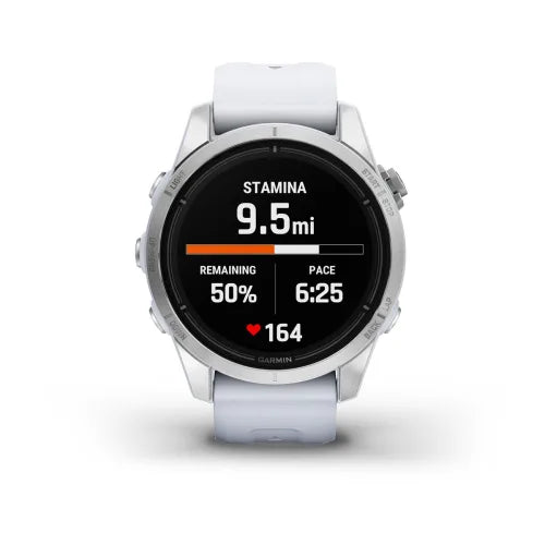 Garmin Epix Pro (Gen 2), 42 mm Édition Standard Argent avec bracelet Whitestone (010-02802-00)