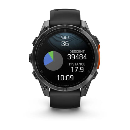 Garmin Fenix ​​8, 47 mm AMOLED, gris pizarra con correa de silicona negra (010-02904-00)