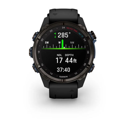 Garmin Descent Mk3i, 43 mm, titanio DLC gris carbono con correa de silicona negra (010-02753-10)