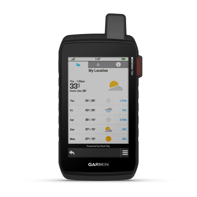 Navegador GPS resistente con pantalla táctil Garmin Montana 700i y tecnología inReach (reacondicionado certificado por Garmin) 