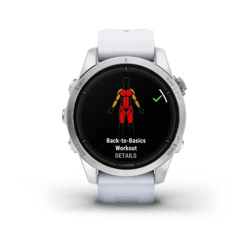 Garmin Epix Pro (Gen 2), 42 mm Édition Standard Argent avec bracelet Whitestone (010-02802-00)