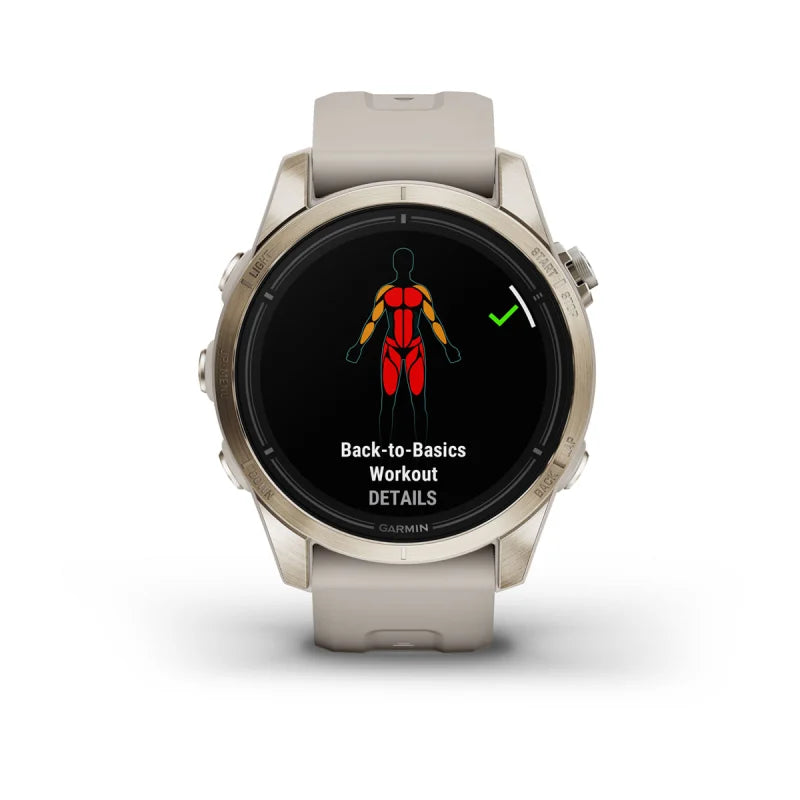 Garmin Epix Pro (Gen 2), edición zafiro de 42 mm, dorado suave con correa color arena claro (010-02802-10)