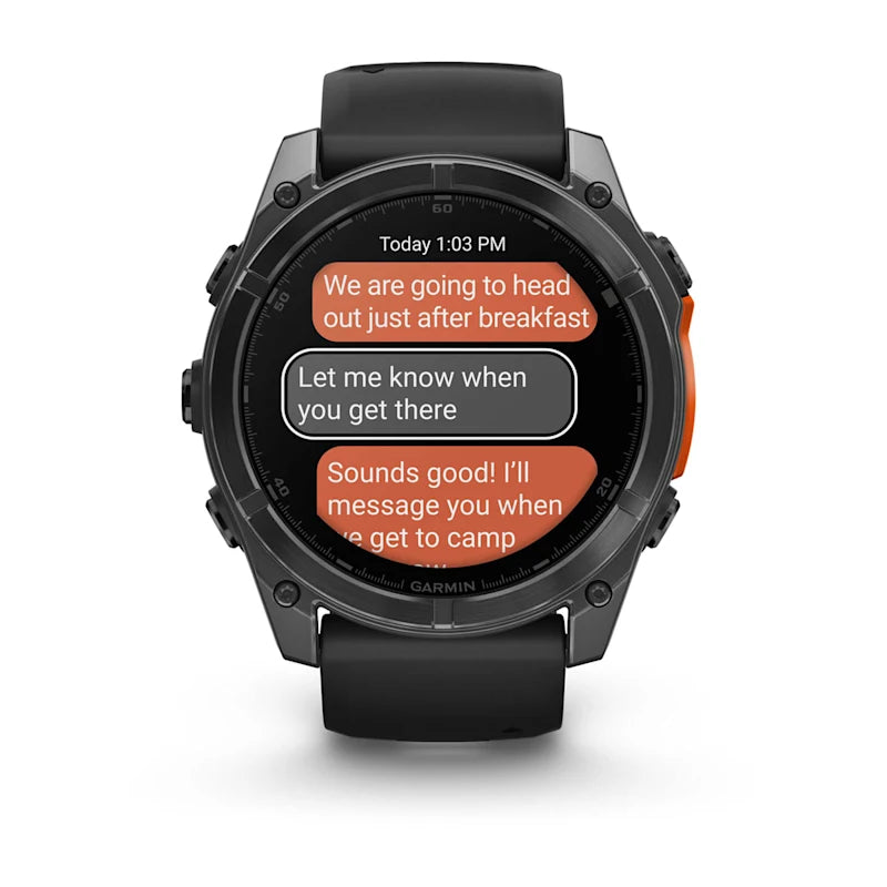 Garmin Fenix ​​8, 51 mm AMOLED, gris ardoise avec bracelet en silicone noir (010-02905-00)