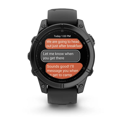 Garmin Fenix E, 47 mm AMOLED, Slate Gray Steel with Black Silicone Band (010-03025-03)