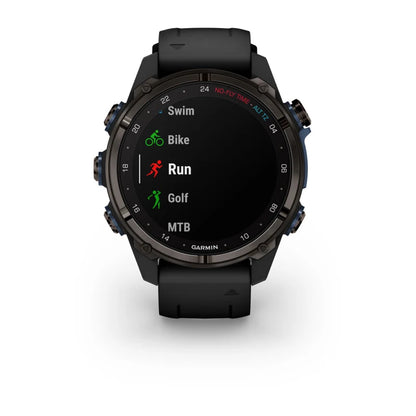 Garmin Descent Mk3i, 43 mm, titanio DLC gris carbono con correa de silicona negra (010-02753-10)