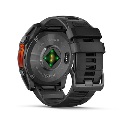 Garmin Fenix ​​8, 51 mm AMOLED, gris ardoise avec bracelet en silicone noir (010-02905-00)