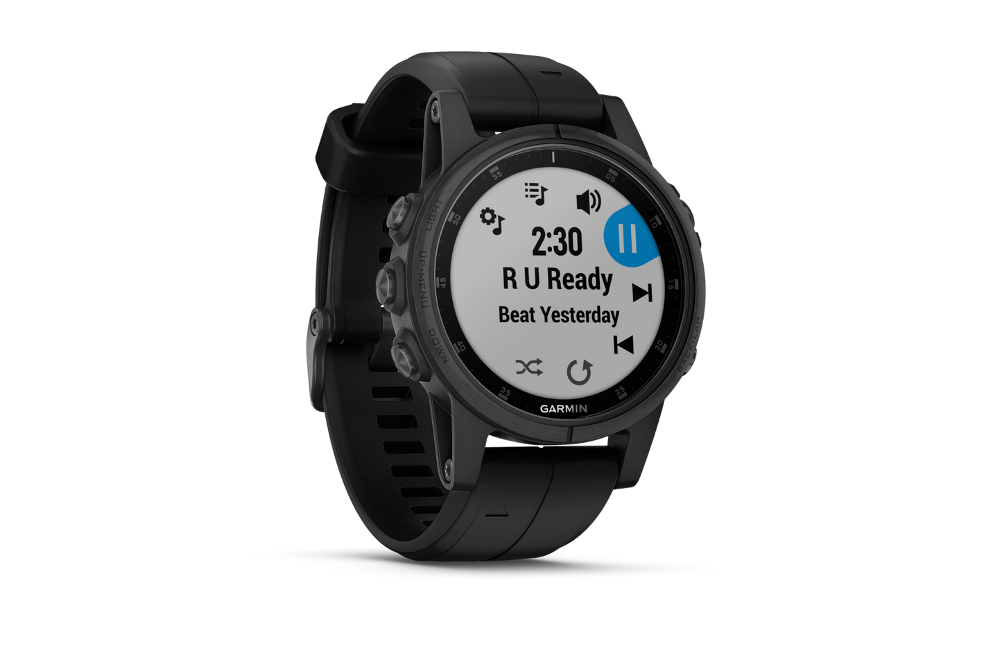 Garmin Fenix 5S Plus Sapphire Black w/ Black Band