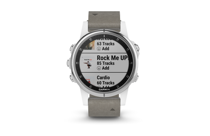 Garmin Fenix 5S Plus Sapphire White w/ Gray Suede