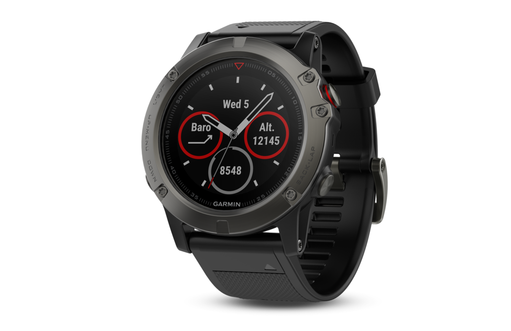 Garmin Fenix ​​5X Zafiro Gris Pizarra con Correa Negra (010-01733-00)