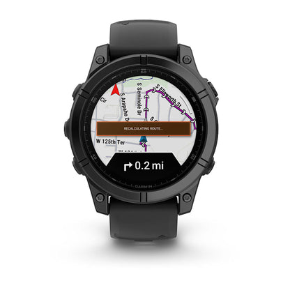 Garmin Fenix E, 47 mm AMOLED, Slate Gray Steel with Black Silicone Band (010-03025-03)