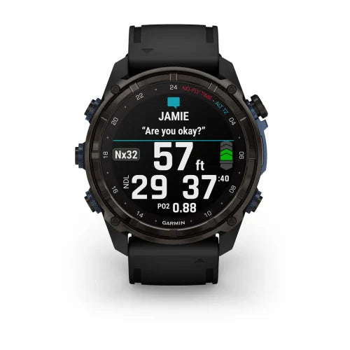 Garmin Descent Mk3i, 51 mm, titanio DLC gris carbono con correa de silicona negra (010-02752-10)