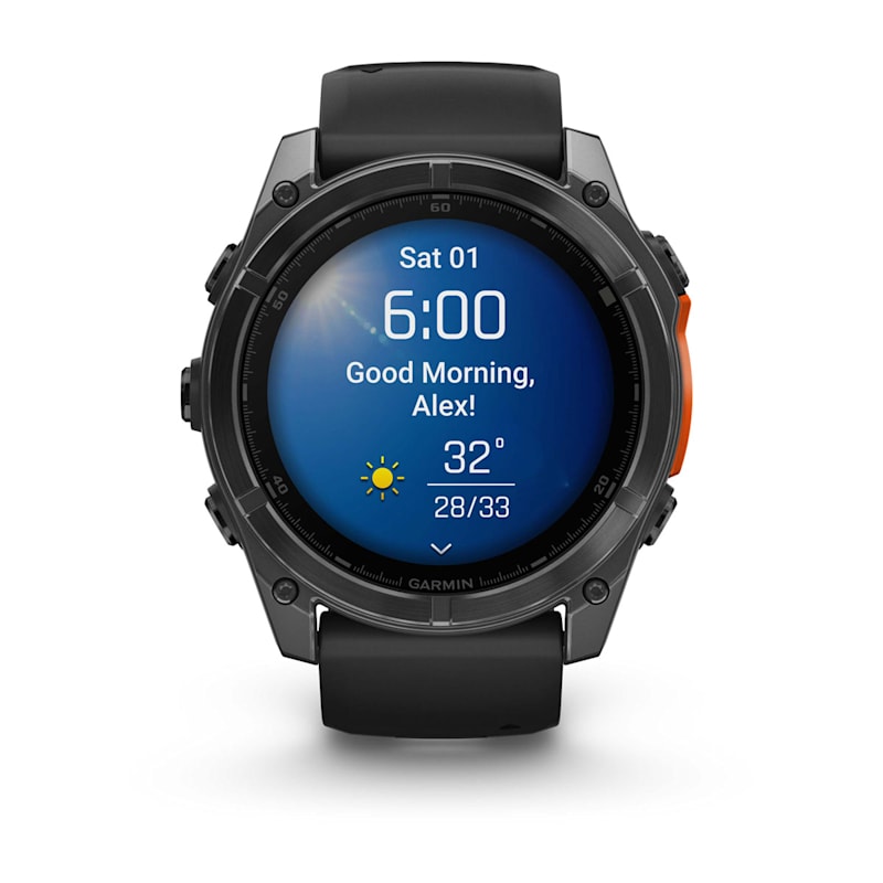 Garmin Fenix ​​8, 51 mm AMOLED, gris ardoise avec bracelet en silicone noir (010-02905-00)