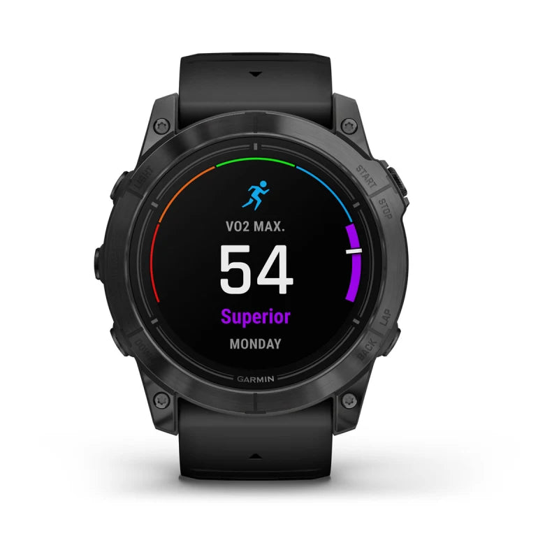 Garmin Epix Pro (Gen 2), edición estándar de 51 mm, gris pizarra con correa negra (010-02804-20)