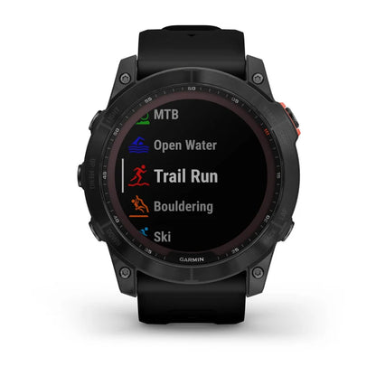 Garmin Fēnix 7X, Solar Edition Gris pizarra con correa negra (Reacondicionado certificado por Garmin) 