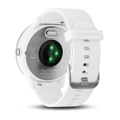 Garmin Vivoactive 3, White with Stainless Steel (Garmin Certified Refurbished)