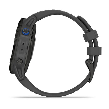 Garmin Fēnix 6, Pro Solar Edition, color negro y correa gris pizarra (reacondicionado certificado por Garmin) 