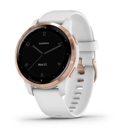 Garmin Vivoactive 4S - Rose Gold with White Band