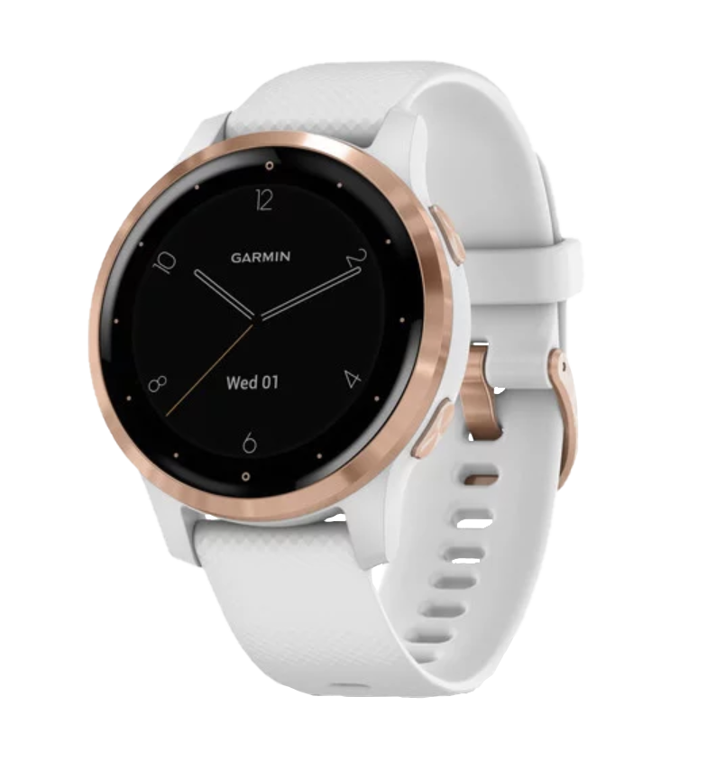 Garmin Vivoactive 4S - Oro rosa con correa blanca (010-02172-21)