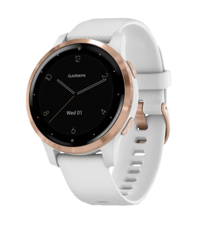 Garmin Vivoactive 4S - Oro rosa con correa blanca (010-02172-21)